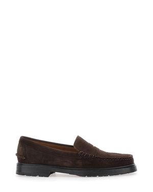 Sebago Dawson Rrs Suede Loafers With Rubber Sole For - Brown