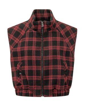 Pinko Hanofl Tweed Gilet Vest - Red