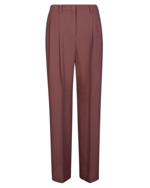 Incotex Elodie Pinces Largo Crepe Chino - Purple
