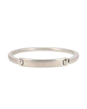 Saint Laurent Bracciale Con Logo - White