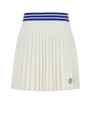 Bode Piquet Court Mini Skirt - Blue