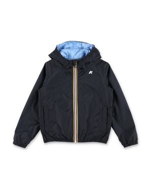 K-Way Reversible Mini Jacket With Double-Face Design - Blue