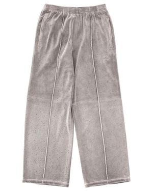 T By Alexander Wang Alexanderwang. T Crystal Hotfix Mid-Rise Terry Sweatpant - Gray