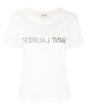 Saint Laurent Reverse Logo T-shirt - White