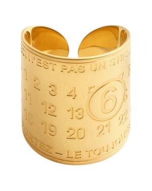 MM6 by Maison Margiela Numbered Logo Cuff Bracelet - Yellow