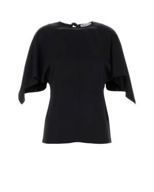 Stella McCartney Solid Round Neck Top - Black