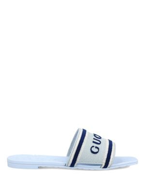 Gucci Elegant Embroidered Sandals For - Blue