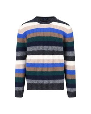 Drumohr 100% Lambswool Crewneck Sweater - Blue
