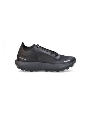 Satisfy Streamlined Semi-Translucent Fabric Sneakers - Black