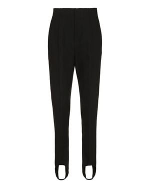 Bottega Veneta Pants High-Rise Cotton Viscose Straight - Black