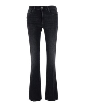 AG Jeans Sophie High-Waisted Flared Jeans With Logo Patch On Back - Blue