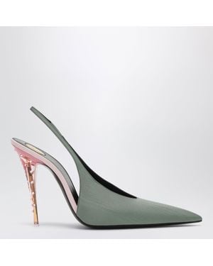 Saint Laurent Loredana Slingback Pumps - Metallic
