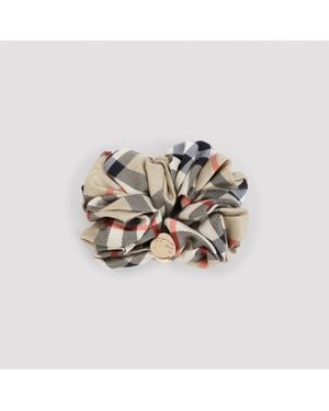 Burberry Check Silk Scrunchie - Metallic