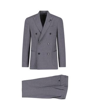 Lardini Double-Breasted Suit Set - Blue