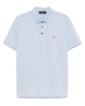 Peuterey Mini Logo Button Closure Short Sleeve Polo For - Blue