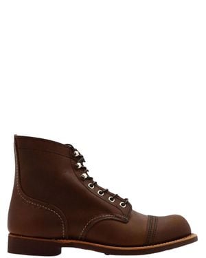 Red Wing Iron Ranger High-Top Leather Boots - Brown