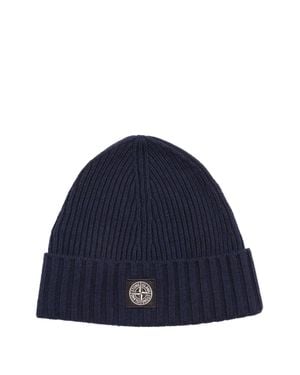 Stone Island Beanie Hat - Blue