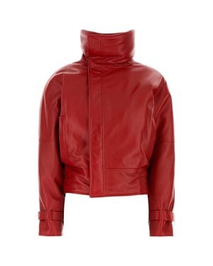 Balenciaga Leather Jacket - Red
