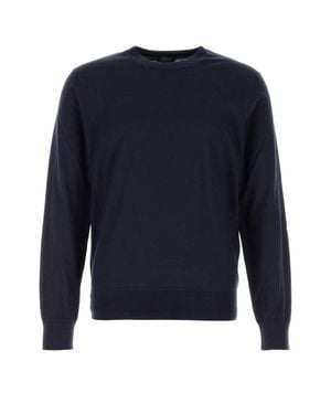 Brioni Midnight Cashmere Blend Sweater - Blue