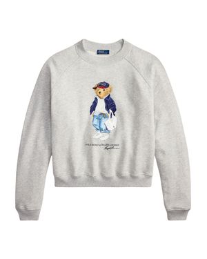 Ralph Lauren Bear Print Crewneck Sweatshirt - White