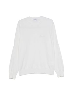 Givenchy Cuffs Button Tab Sweater - White