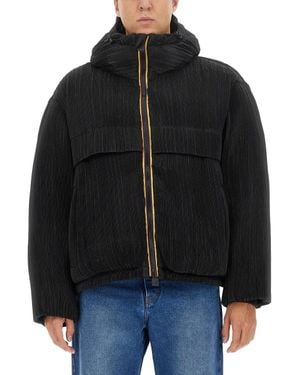 K-Way Claudeny Plisse Thermo Pleated Heavy Jacket - Black