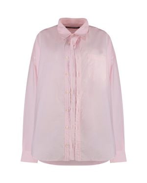 Y. Project Stretch Cotton Shirt With Front Pocket - Pink