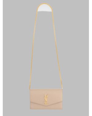Saint Laurent Clutch Uptown Leather - White