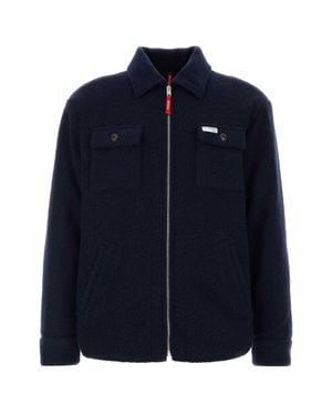 Fay Wool Blend Jacket - Blue