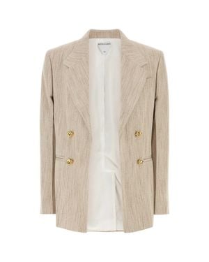 Bottega Veneta Silk Blend Blazer - Natural