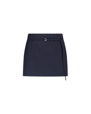 DUNST Draped Mini Skirt - Blue