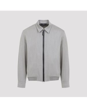 Brioni Wool Blouson Jacket - Gray