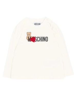 Moschino Boys' Stretch Cotton Jersey T-Shirt - White