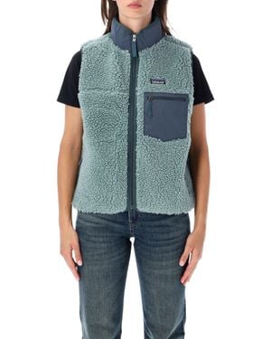 Patagonia Classic Retro-X Fleece Vest With Windproof Design And Recycled Materials - Blue
