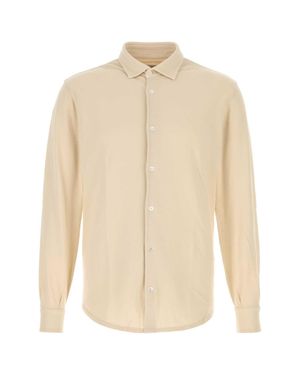 Fedeli Sand Cotton Shirt - White