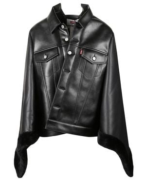 Junya Watanabe X Levis Leather Jacket - Black