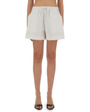 Moschino Wide Fit Cotton Shorts - White