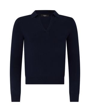 Weekend by Maxmara Long Sleeve Top Made Of Viscose And Polyester Blend - Blue
