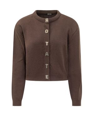 ROTATE BIRGER CHRISTENSEN Essential Knit Cardigan - Brown