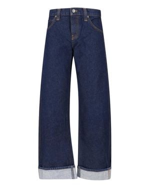 KHAITE High-Rise Wide-Leg Jeans - Blue