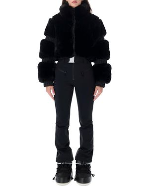 Goldbergh Faux Fur Cropped Ski Jacket - Black