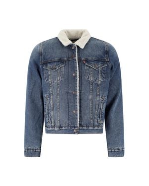 Levi's Strauss Sherpa-Lined Denim Trucker Jacket - Blue