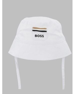 BOSS Kids Cotton Bucket Hat - Gray