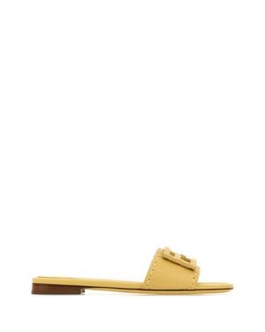 Fendi Slide Vit.Bott+Ff Vitel.C/Infi - Yellow