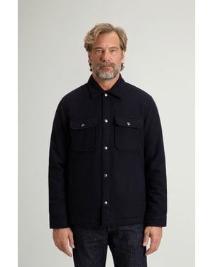 Woolrich Wool Alaskan Shirt Jacket - Blue