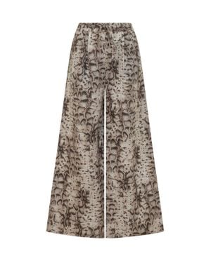 Pinko Wide-Leg Pants With Stylish Print - Multicolor