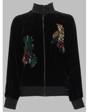 P.A.R.O.S.H. P. A.R. O. H. Chic Viscose And Silk Sweatshirt - Black