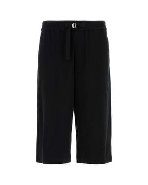 Ami Paris Ami Cotton Bermuda Shorts - Black