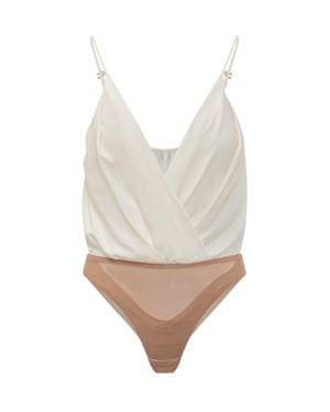 Elisabetta Franchi Elegant Draped Mini Top - White