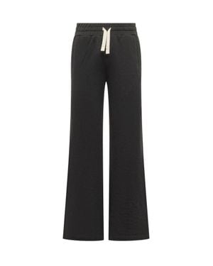 Palm Angels Curved Logo Sweatpants - Black